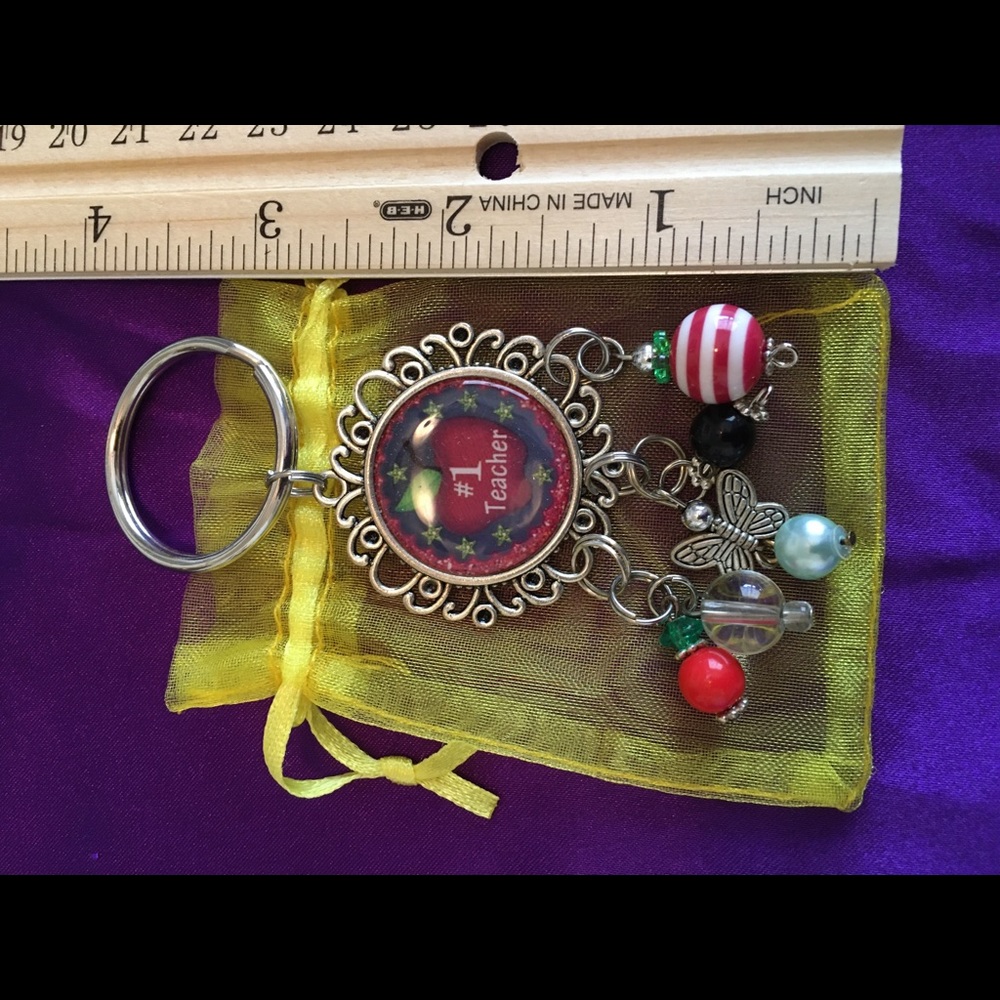 Number one Teacher key chain